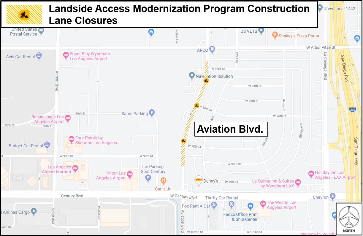 Lane closure map