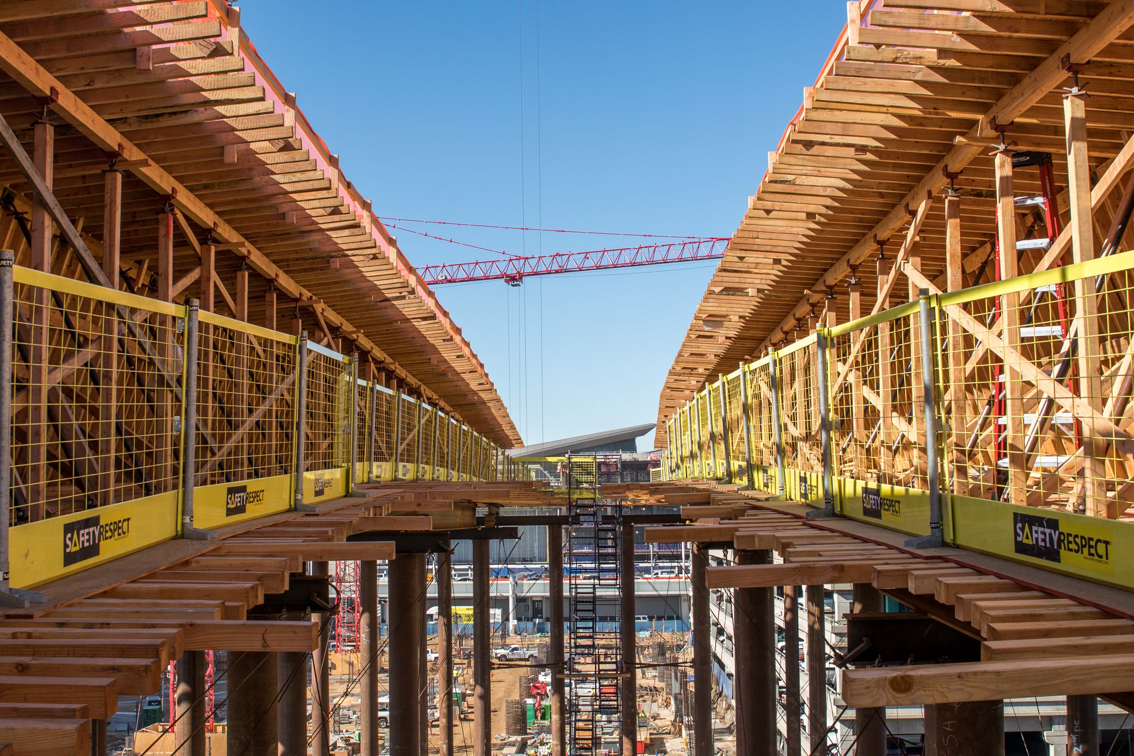 Construction continues on the APM guideway segment that will service the future West CTA station.