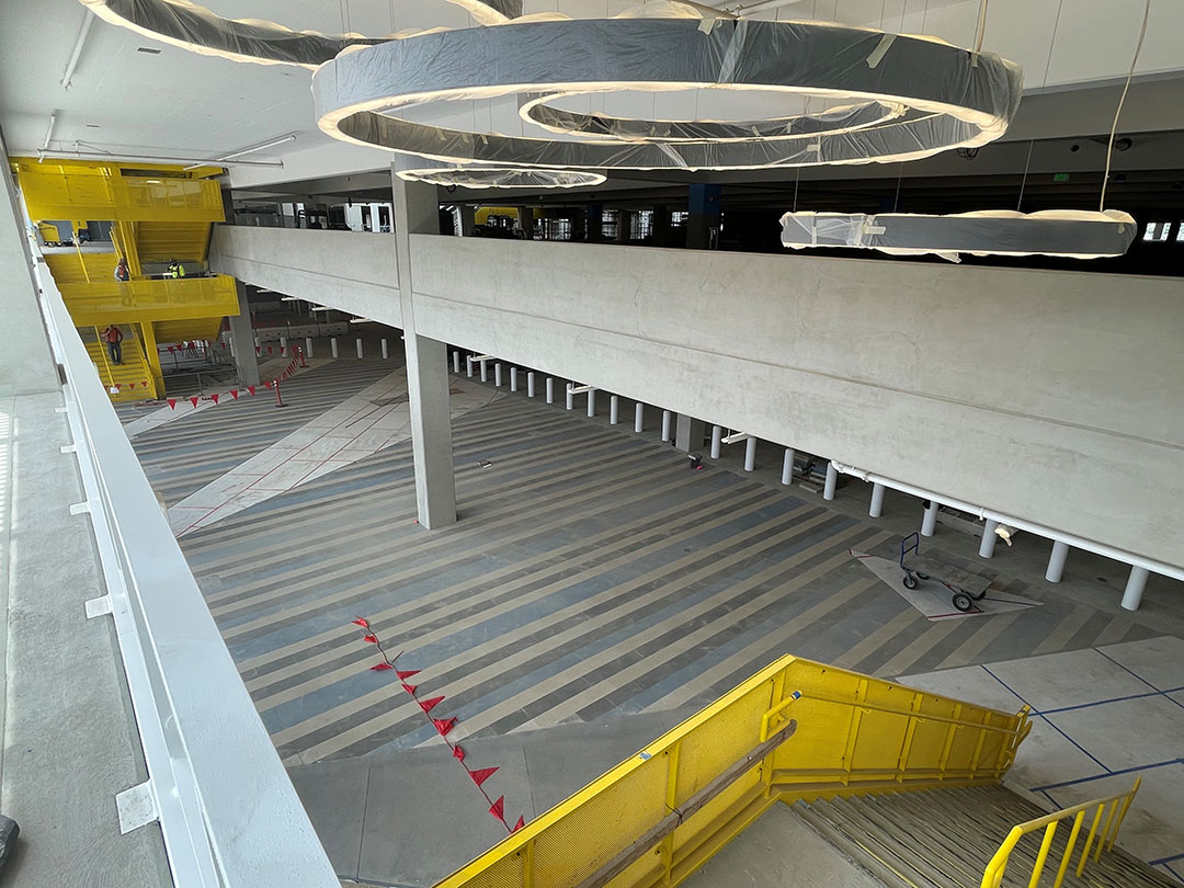 Picture - meet and greet area at the Intermodal Transportation Facility-West