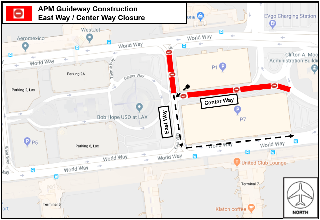 APM Center Station Center Way/Theme Way Closure