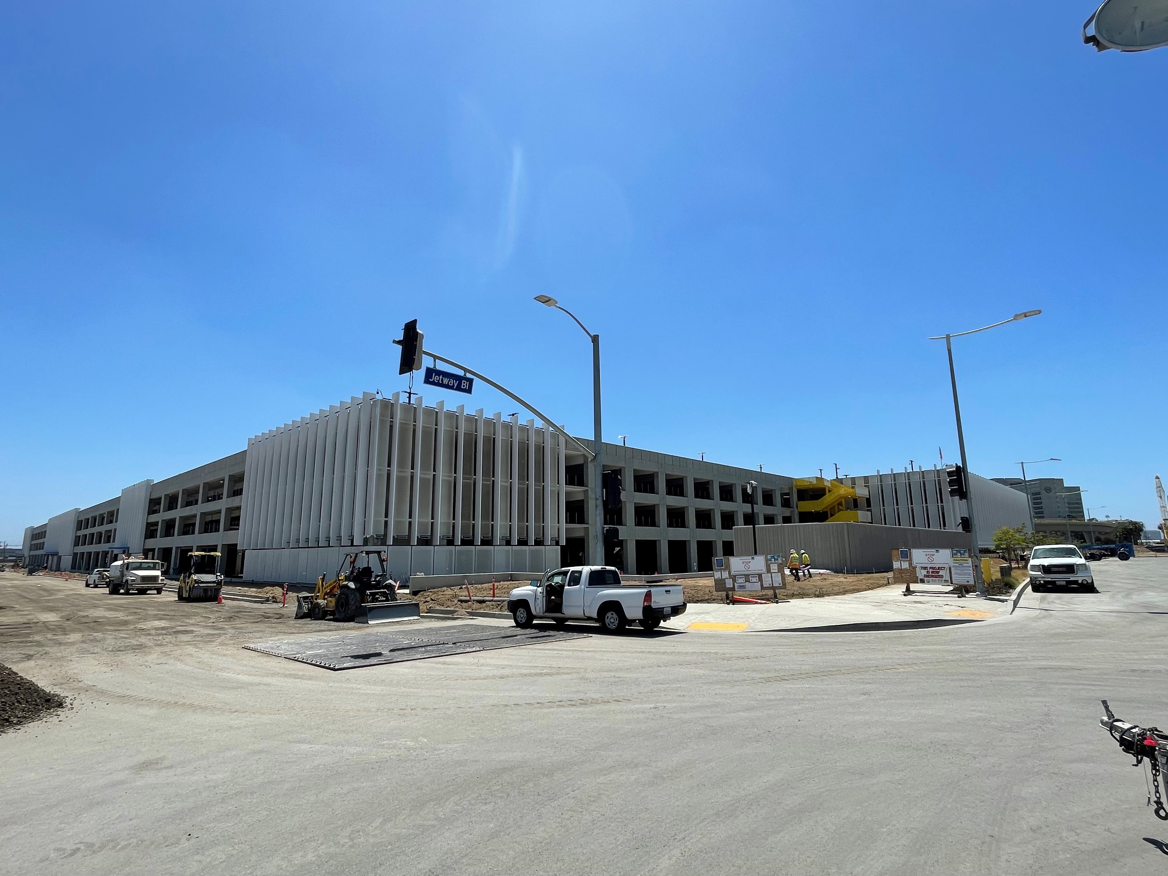 A view of the Intermodal Transportation Facility-West from the northwest corner.